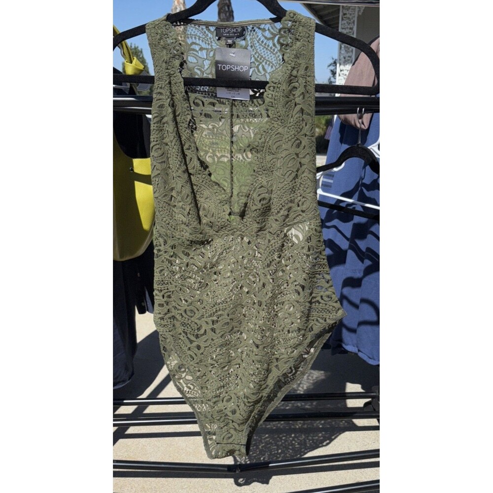 Top shop women’s lace onepiece blouse NWT size 12